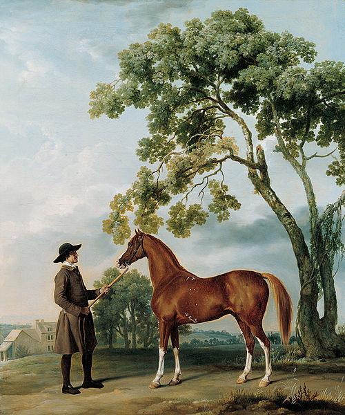 George Stubbs Lord Grosvenor's Arabian Stallion with a Groom oil painting image